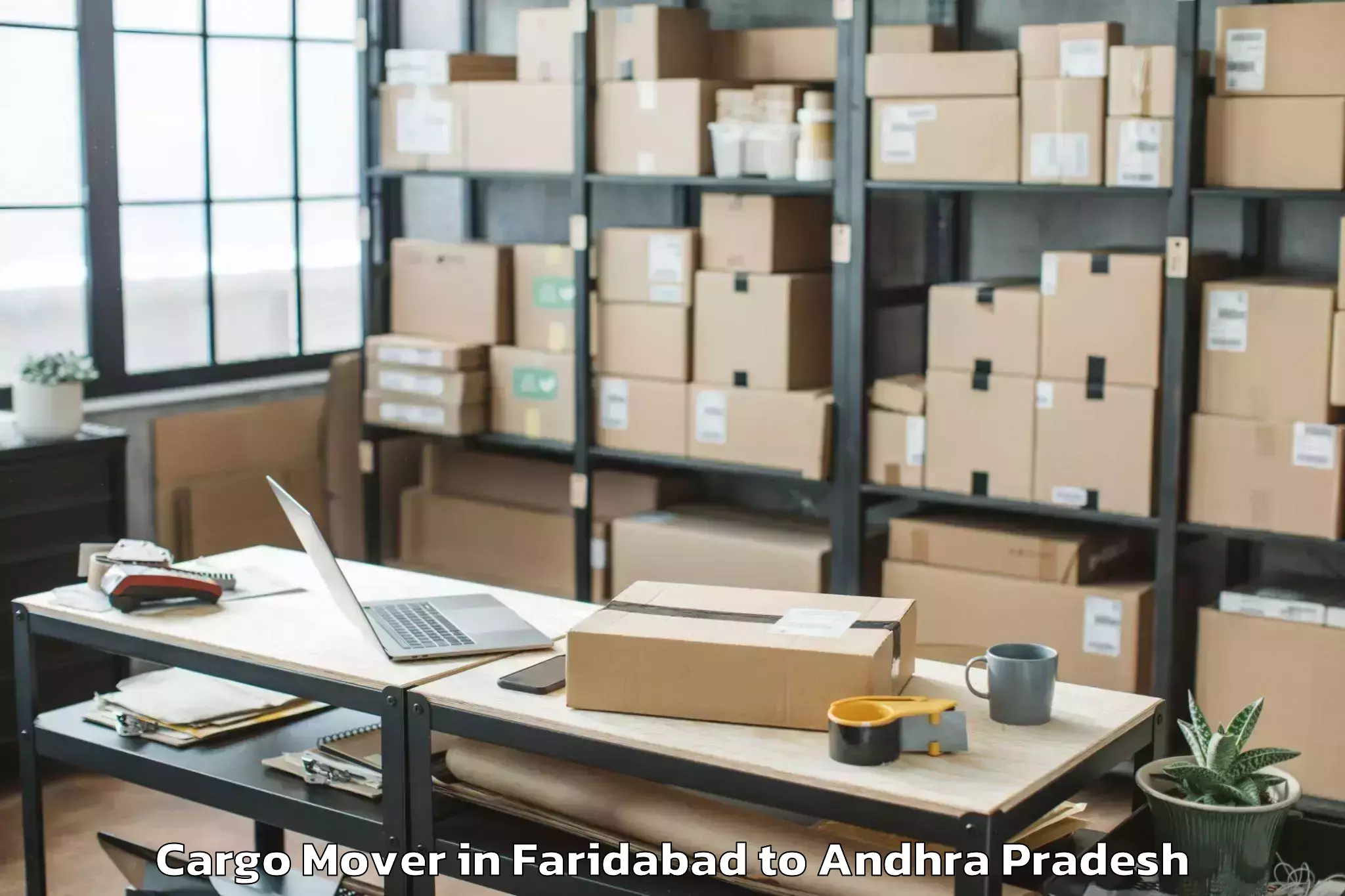 Book Faridabad to Achampet Palnadu Cargo Mover